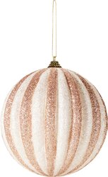 H&S KERSTBAL 12CM 2ASS GLITTER - afbeelding 3