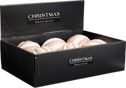 H&S KERSTBAL 12CM 2ASS GLITTER - afbeelding 2