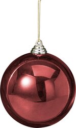 H&S KERSTBAL 140MM BORDEAUX 3ASS - afbeelding 3