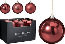 H&S KERSTBAL 140MM BORDEAUX 3ASS - afbeelding 1