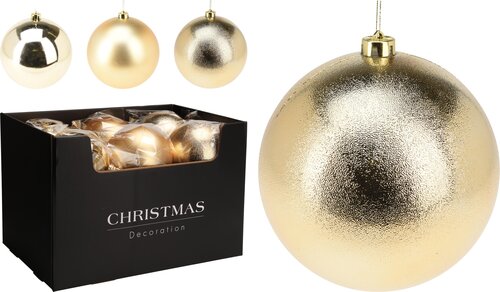 H&S KERSTBAL 140MM GOUD 3ASS FINIS - afbeelding 1