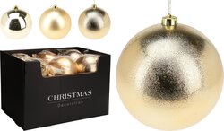 H&S KERSTBAL 140MM GOUD 3ASS FINIS - afbeelding 1