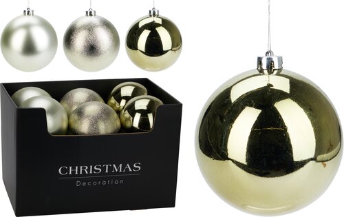H&S KERSTBAL 140MM GROEN 3ASS - afbeelding 1