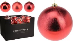 H&S KERSTBAL 140MM ROOD 3ASS FINIS - afbeelding 1
