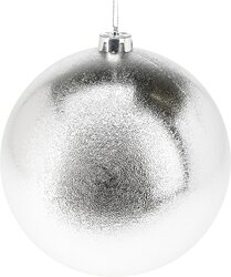 H&S KERSTBAL 140MM ZILVER 3ASS FIN - afbeelding 5