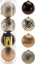 H&S KERSTBAL 15CM SET4 AMBER - afbeelding 5