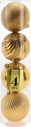 H&S KERSTBAL 15CM SET4 GOUD - afbeelding 2