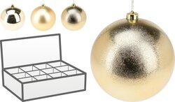 H&S KERSTBAL 180MM GOUD 3ASS FINIS - afbeelding 1