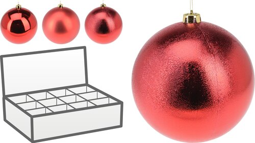 H&S KERSTBAL 180MM ROOD 3ASS - afbeelding 1