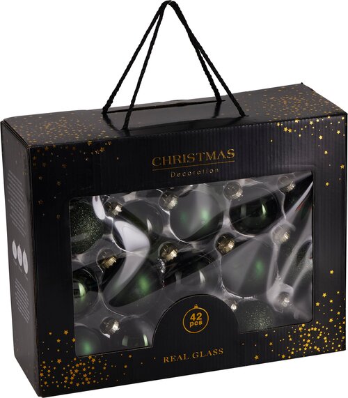 H&S KERSTBAL 42STS DONKER GROEN