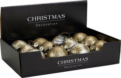H&S KERSTBAL 80MM 2ASS BLOEM - afbeelding 2