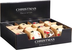H&S KERSTBAL 80MM 2ASS DESIGN - afbeelding 2