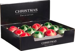 H&S KERSTBAL 80MM 2ASS KLEUR - afbeelding 2