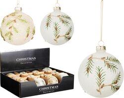H&S KERSTBAL 80MM 2ASS KLEUR - afbeelding 1
