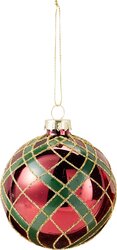 H&S KERSTBAL 80MM 4ASS DESIGN - afbeelding 5