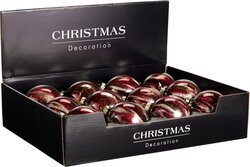 H&S KERSTBAL 80MM BURGUNDY - afbeelding 2