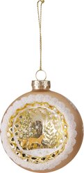 H&S KERSTBAL 80MM PLAT 4ASS - afbeelding 3