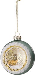 H&S KERSTBAL 80MM PLAT 4ASS - afbeelding 4