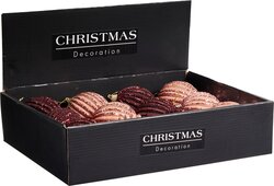 H&S KERSTBAL 8CM 2ASS KLEUREN - afbeelding 2