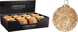 H&S KERSTBAL GLAS 10CM GOUD - afbeelding 1