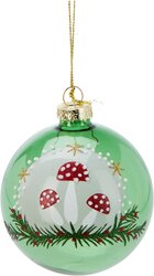 H&S KERSTBAL GLAS 80MM 3ASS KL - afbeelding 4