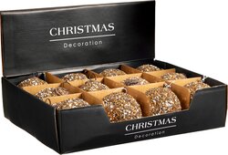 H&S KERSTBAL GLAS 8CM GOUD - afbeelding 2