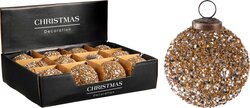 H&S KERSTBAL GLAS 8CM GOUD - afbeelding 1