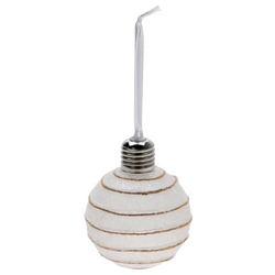 H&S Kerstbal Led 80Mm Jute Touw