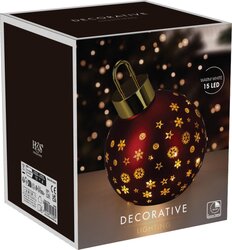 H&S KERSTBAL MET LED 15CM 2ASS - afbeelding 5