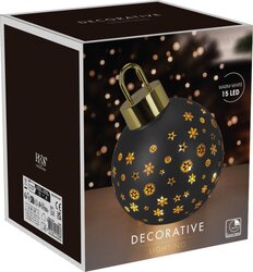 H&S KERSTBAL MET LED 15CM 2ASS - afbeelding 4