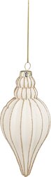 H&S KERSTBAL ORNAMENT WIT GOUD 4AS - afbeelding 3
