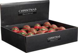 H&S KERSTBAL UI 10CM 2ASS GLITTER - afbeelding 2