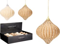 H&S KERSTBAL UI 10CM 2ASS KLEUR - afbeelding 1