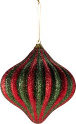 H&S KERSTBAL UI 12CM 2ASS GLITTER - afbeelding 3