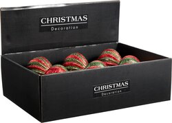 H&S KERSTBAL UI 12CM 2ASS GLITTER - afbeelding 2