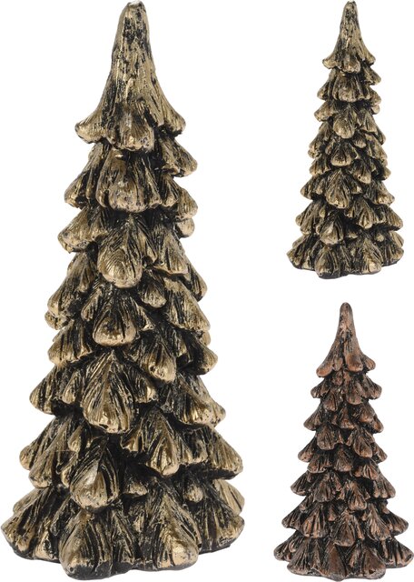 H&S KERSTBOOM 13CM IN ANTIEK KLEUR - afbeelding 1