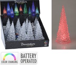 H&S KERSTBOOM ACRYL MET GEKLEURD L - afbeelding 1