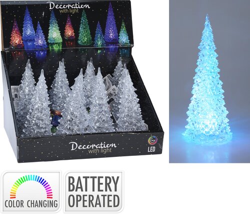 H&S KERSTBOOM ACRYL MET GEKLEURD L - afbeelding 1