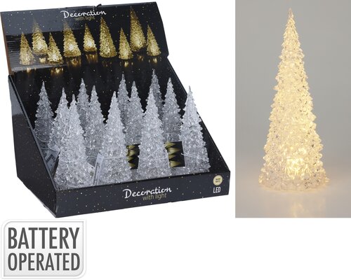 H&S KERSTBOOM ACRYL MET WARM WIT L - afbeelding 1