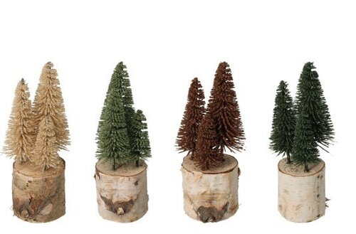 H&S Kerstboom Deco 15Cm 4Assorti