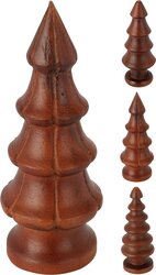 H&S Kerstboom Hout H15Cm Walnoot