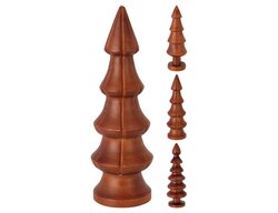 H&S Kerstboom Hout H24Cm Walnoot