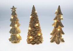 H&S KERSTBOOM LED 21CM GOUD 3ASS D - afbeelding 5
