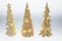 H&S KERSTBOOM LED 29CM GOUD 3ASS D - afbeelding 5