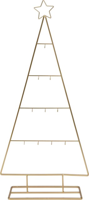 H&S Kerstboom Metaal 35X77Cm Goud