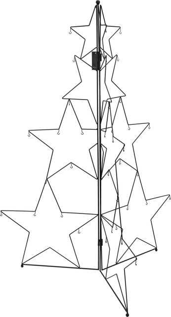 H&S Kerstboom Opvouwbaar 110Cm Zw - afbeelding 1