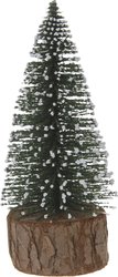 H&S Kerstboompje 14Cm Groen Sneeuw