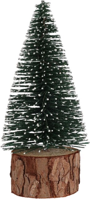 H&S KERSTBOOMPJE 14CM GROEN SNEEUW