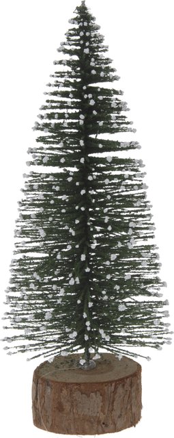 H&S Kerstboompje 25Cm Groen Sneeuw