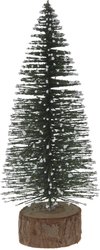 H&S Kerstboompje 25Cm Groen Sneeuw